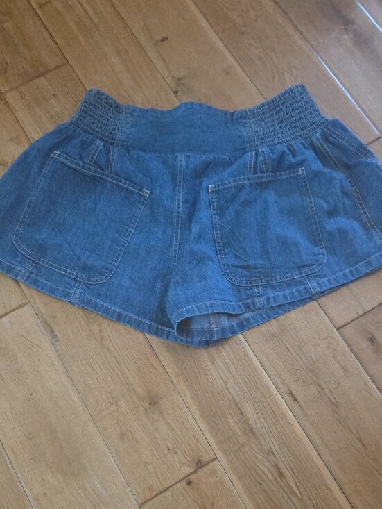 We The Free Pants - We The Free Indigo Denim Smocked Waist Shortalls. New With tags